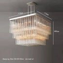 Axyaa Luxury Grand Square Chandelier Pendant Light for Living Room and Restaurant Home Decor