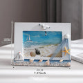 Axyaa Beach Nautical Wooden Photo Frame with Shell and Starfish Ornaments