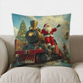 Axyaa Santa Sleigh & Reindeer Christmas Pillow Cover
