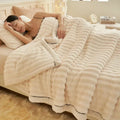 Axyaa Cozy Imitation Rabbit Plush Blanket: Soft, Fluffy, Warm, and Absorbent