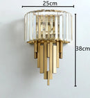 Axyaa Modern Copper Wall Light with Crystal Lampshade, E14 Socket