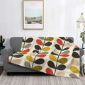 Axyaa Multi Stem Mid Century Modern Throw Blanket for Home Bedroom Sofa