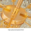 Axyaa Gold K9 Crystal Ceiling Chandelier for Modern Luxury Living Room