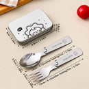 Axyaa Stainless Steel Outdoor Foldable Cutlery Set