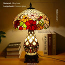 Axyaa Tiffany Stained Glass Table Lamp - Retro Luxe for Living Room & Bedroom