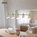 Axyaa Modern Minimalist Cream Chandelier for Dining & Study Area