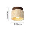 Axyaa Yellow Travertine Ceiling Light: Japanese Wabi-sabi Style for Elegant Decoration