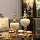 Luxury Crystal Glaze Ceramic Wedding Gift Home Decor Figurines by Axyaa