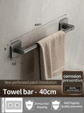 Axyaa Towel Bar/Hook/Rack - Easy Installation, No Wall Drilling