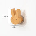 Cute Animal Wooden Hooks for Wall Keychain Coat Hanger Axyaa Home Decor