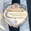 Axyaa Portable Bento Box with Cutlery for Adult Office Workers, Microwaveable Food Storage