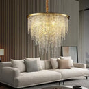 Axyaa Vintage Black Gold Crystal E14 LED Pendant Light Fixtures