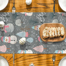 Snowman Christmas Table Runner by Axyaa: Festive Farmhouse Decor for Dining Party