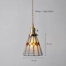 Axyaa Retro Pastoral Stained Glass Pendant Chandelier