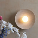 Axyaa Glass Ball Wall Lamp Wooden Bedroom Living Room Indoor Decor Lighting
