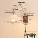 Axyaa Wood LED Wall Sconce Modern Rotatable 2 Arms Stair Light