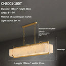 Axyaa Copper Marble Ceiling Chandeliers - Modern LED Pendant Light