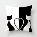 Axyaa Cat Sofa Pillow Cover - Cartoon Style Home Decor Pillowcase