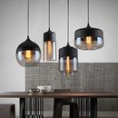 Axyaa Retro Glass LED Pendant Chandelier for Bedroom Dining Room Bar Restaurant