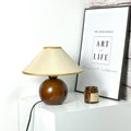 Axyaa Retro Walnut Wood Table Lamp: Korean Bedroom Decor & Bedside Atmosphere