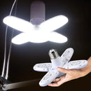 Axyaa Fan Shape LED Ceiling Light 28W E27 Bulb, AC 85-265V Office Home Garage Lighting