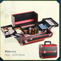Axyaa Professional 4-Tray Makeup Train Box with Lock and Compartment
