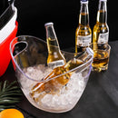 Axya Acrylic White Ice Bucket with Handle for Champagne, Wine, Beer Party