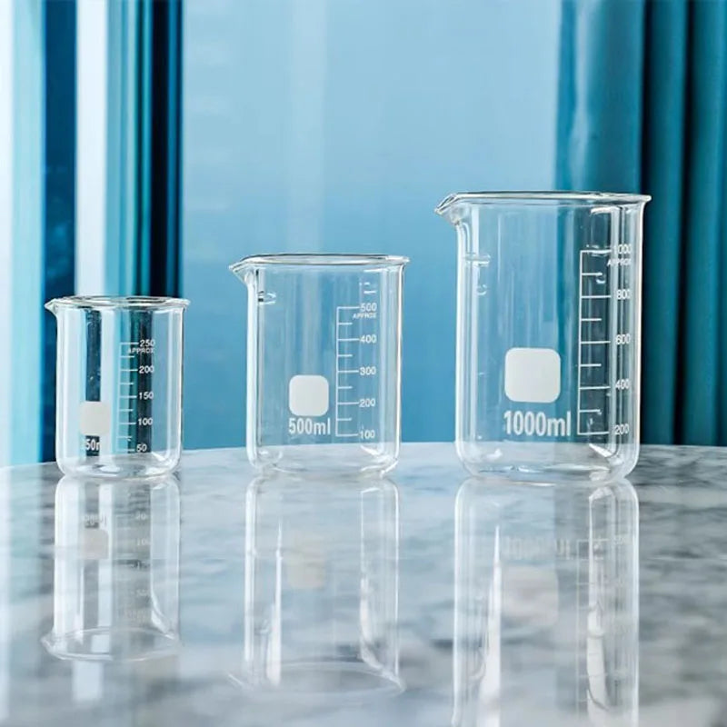 Axya High Borosilicate Glass Measuring Cup Set - Laboratory and Home Measuring Tools