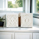 Axyaa Macrame Boho Storage Basket for Organizing Bathroom and Bedroom