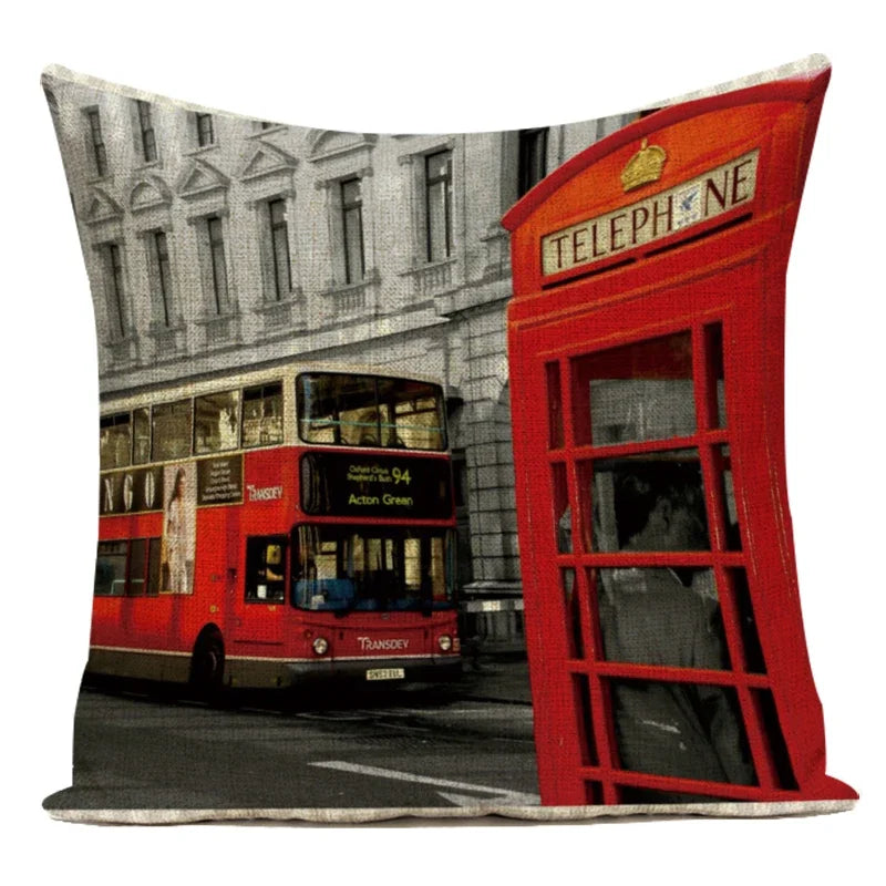 Axyaa British Flag Soldiers Pillow Cover - London England Theme