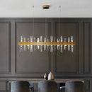 Axyaa Crystal Pendant Light for Dining Table and Bar Counter