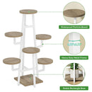 Axyaa 7 Tier Wooden Corner Plant Stand for Multiple Plants