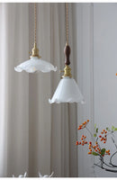 Axyaa Scandinavian Brass Chandelier: Modern Luxury Glass Hanging Lamp
