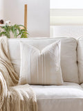 Axyaa Bohemian Embroidered Pillow Cover: Ethnic Cotton Linen Pattern, Various Sizes & Colors