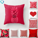Axyaa Geometric Pillow Case: Modern Red Design for Home Decor