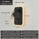 Axyaa LED Wall Sconce Reading Light with USB Ports & Adjustable Spotlight