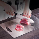 Axyaa Stainless Steel Kitchen Chopping Board with Dual-Sided Panel for Dough, Fruit, Meat