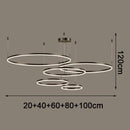Axyaa LED Chandelier Pendant Light for Modern Dine Room, Indoor Living Room Ceiling Lamp