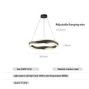 Axyaa Nordic LED Pendant Light Chandelier for Bedside Living Room Dining Bar