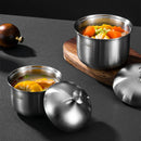 Axyaa Stainless Steel Steaming Bowl with Lid for Infants and Food Supplements