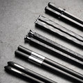 Axyaa Black Alloy Chopsticks Set for Food, Sushi, Noodles - Japanese & Korean Style
