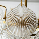 Axyaa Shell Glass LED Chandelier - Modern Creative Lighting Fixture for Home and Restaurant