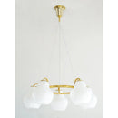 Axyaa French Glass Chandeliers Nordic LED Pendant Lights for Modern Home Decor