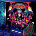 Axyaa UV Mushroom Fractal Tapestry - Psychedelic Wall Art for Bedroom, Dorm Room