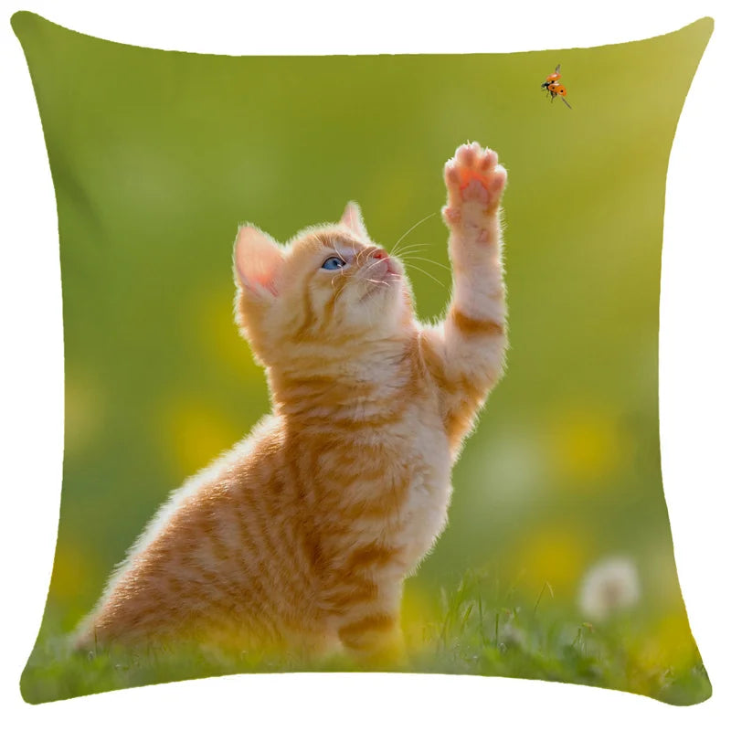 Axyaa Cute Cat Pillowcase Bubble Black  Kids Gift Decor Custom