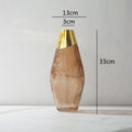 Axyaa Transparent Glass Vase Flower Arrangement Home Decor Accessory