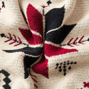 Axyaa Bohemian Fringed Cotton Knit Throw Blanket - Reversible Tassel Accent Lap Blanket