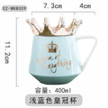 Axyaa Ceramic Couple Coffee Cup Set with Lid