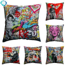 Banksy Street Art Pillowcase Cover 45x45cm - Axyaa Home Decor