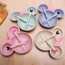 Axyaa Kids Tableware Set: Plate, Bowl, Spoon & Fork - Eco-Friendly Toddler Dining Kit